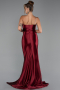 Robe De Soirée Longue Rouge Bordeaux ABU5022
