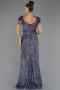 Robe De Soirée Grande Taille Longue Anthracite ABU5182