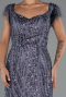 Robe De Soirée Grande Taille Longue Anthracite ABU5182