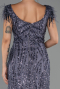 Robe De Soirée Grande Taille Longue Anthracite ABU5182