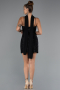 Robe de Soirée Courte Perlé Noir ABK2443
