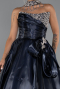 Robe de Soirée Longue Satin Bleu Marine ABU5324