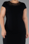 Robe De Invitation Grande Taille Midi Noir ABK2445