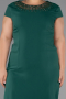 Robe De Invitation Grande Taille Midi Vert ABK2530