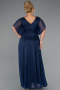 Robe de Soirée Grande Taille Longue Bleu Marine ABU5323