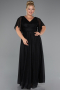 Robe de Soirée Grande Taille Longue Noir ABU5323