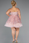 Robe Grande Taille Courte Poudre ABK2436