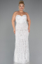Robe De Mariée Grande Taille Longue Perlé Blanc ABU5328