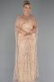 Robe De Mariée Grande Taille Longue Perlé Or ABU5328