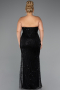 Robe De Mariée Grande Taille Longue Perlé Noir ABU5328