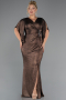 Robe De Soirée Grande Taille Longue Cuivre ABU3280