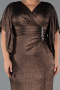 Robe De Soirée Grande Taille Longue Cuivre ABU3280