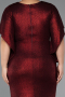 Robe de Soirée Grande Taille Longue Rouge Bordeaux ABU3280