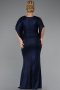 Robe de Soirée Grande Taille Longue Bleu Marine ABU3280