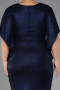 Robe de Soirée Grande Taille Longue Bleu Marine ABU3280