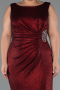 Robe de Soirée Grande Taille Longue Rouge Bordeaux ABU5231