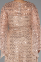 Robe De Soirée Grande Taille Longue Perlé Or ABU5243
