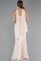 Robe de Soirée Longue Beige ABU5216