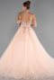 Robe Haute Couture Longue Saumon ABU5342