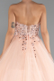 Robe Haute Couture Longue Saumon ABU5342