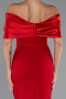 Robe de Soirée Longue Rouge ABU5352