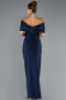 Robe de Soirée Longue Bleu Marine ABU5352