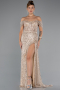 Robe de Soirée Longue Or ABU5338