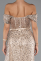 Robe de Soirée Longue Or ABU5338