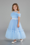 Robe de Soirée Enfants Longue Bleu ABU4221