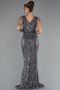 Robe Queue de Poisson Longue Squameuse Anthracite ABU3842