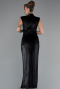 Robe de Soirée Longue Velours Noir ABU5373