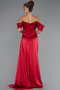 Robe De Soirée Satin Longue Rouge Bordeaux ABU2661