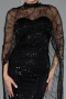 Robe De Soirée Longue Noir ABU4517