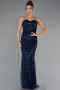 Robe de Soirée Longue Bleu Marine ABU4517
