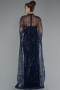 Robe de Soirée Longue Bleu Marine ABU4517