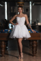 Robes de Mariage Mini Dantelle Blanc ABG164
