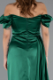Robe de Fiançaille Longue Satin Émeraude ABU1606
