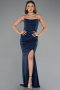 Robe de Soirée Longue Bleu Marine ABU5389