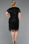Robe De Invitation Grande Taille Courte Noir ABK2380