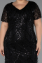 Robe De Invitation Grande Taille Courte Noir ABK2380