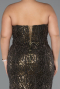 Robe De Fiançailles Grande Taille Longue Perlé Kaki ABU5347
