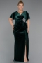 Robes De Soirée Grande Taille Velours Longue Émeraude ABU4317