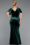 Robes De Soirée Grande Taille Velours Longue Émeraude ABU4317
