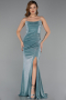 Robe De Soirée Longue Turquoise ABU5245