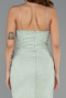 Robe de Soirée Longue Dantelle Menthe ABU5407