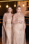 Robe De Mariée Grande Taille Longue Perlé Or ABU5328