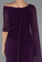 Robe de Soirée Longue Mousseline Violet ABU5418