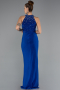 Robe de Soirée Longue Bleu Saxe ABU5422