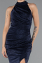 Robe de Soirée Longue Bleu Marine ABU5426