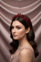 Accessoire de Cheveux Rouge Bordeaux TK222